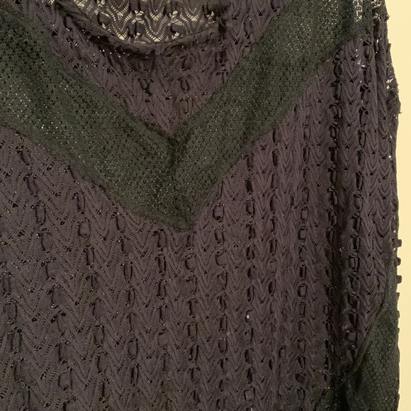 Sexy sheer knit free people long sleeve top - Picture 2 of 5